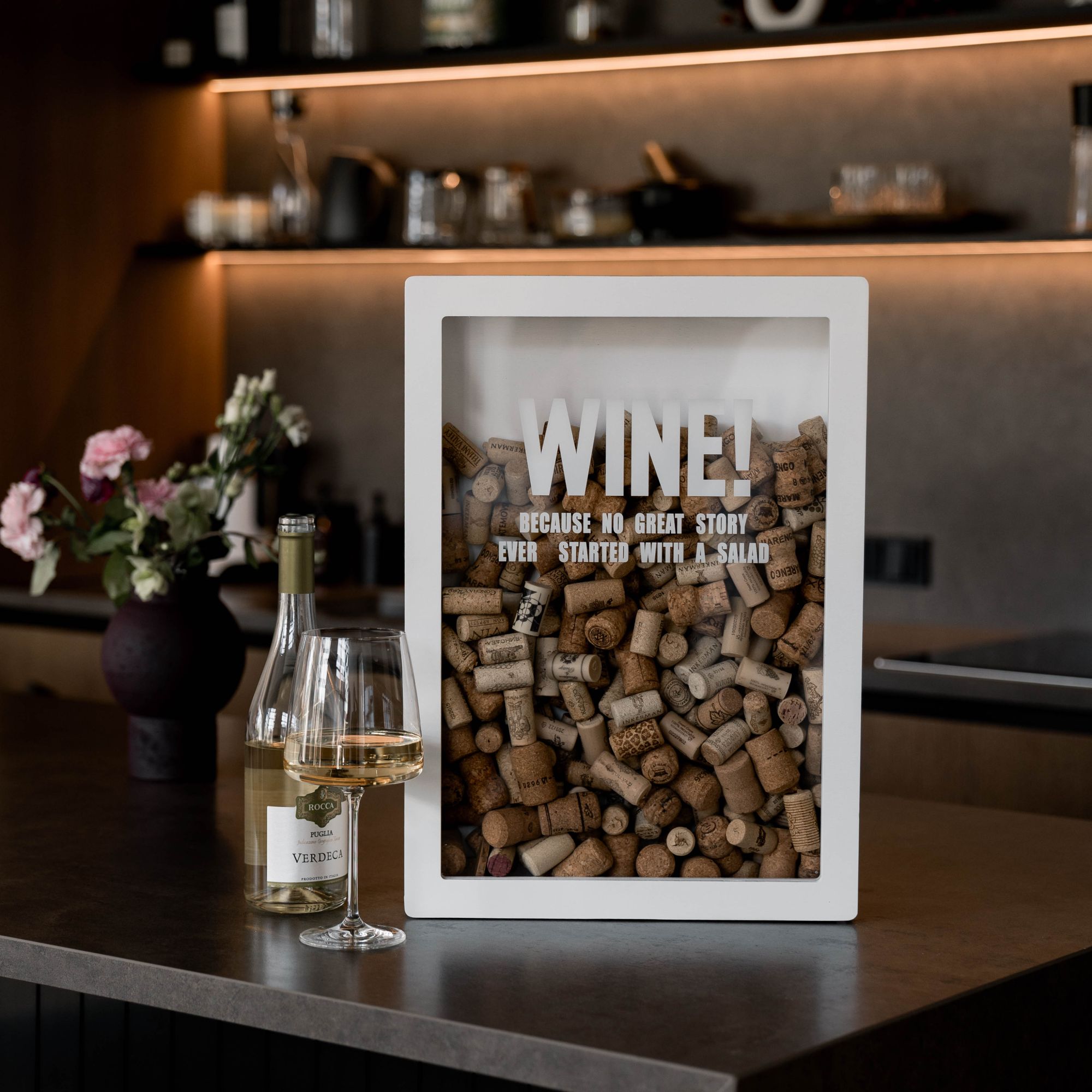 Wine Cork Box – Wine Because No Great Story Started with a Salad - SJB-DIAMOND ELITES