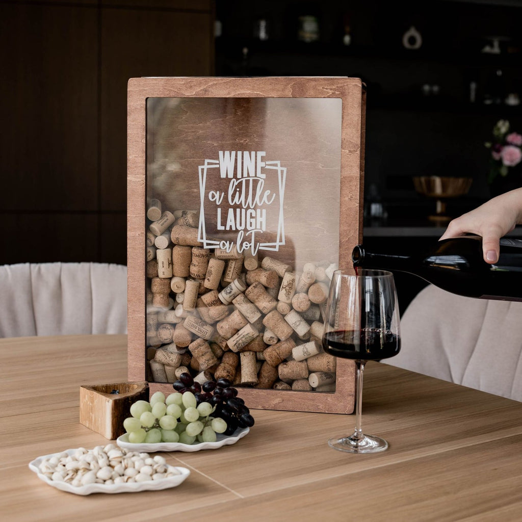Wine Cork Box – Wine a Little, Laugh a Lot - SJB-DIAMOND ELITES