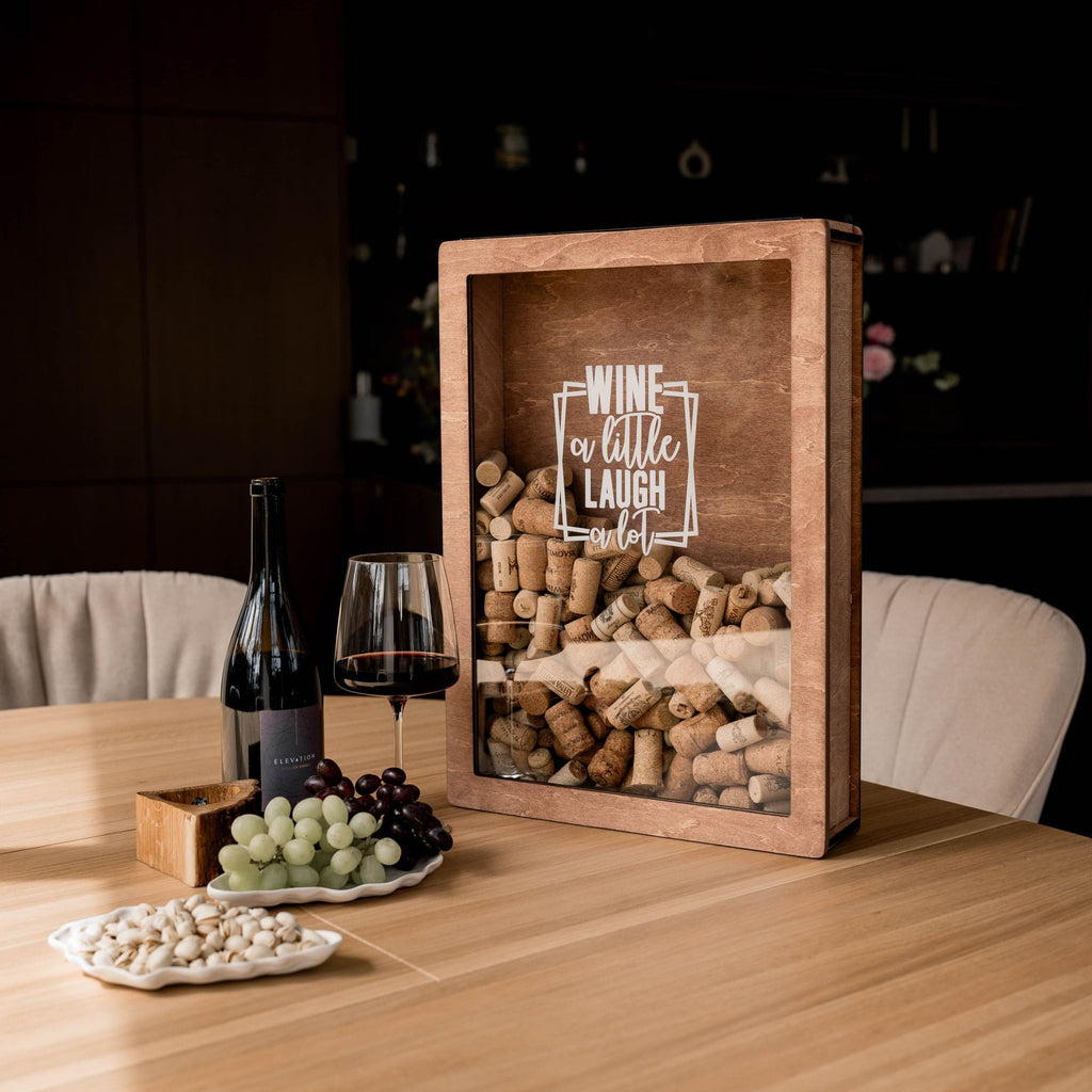 Wine Cork Box – Wine a Little, Laugh a Lot - SJB-DIAMOND ELITES