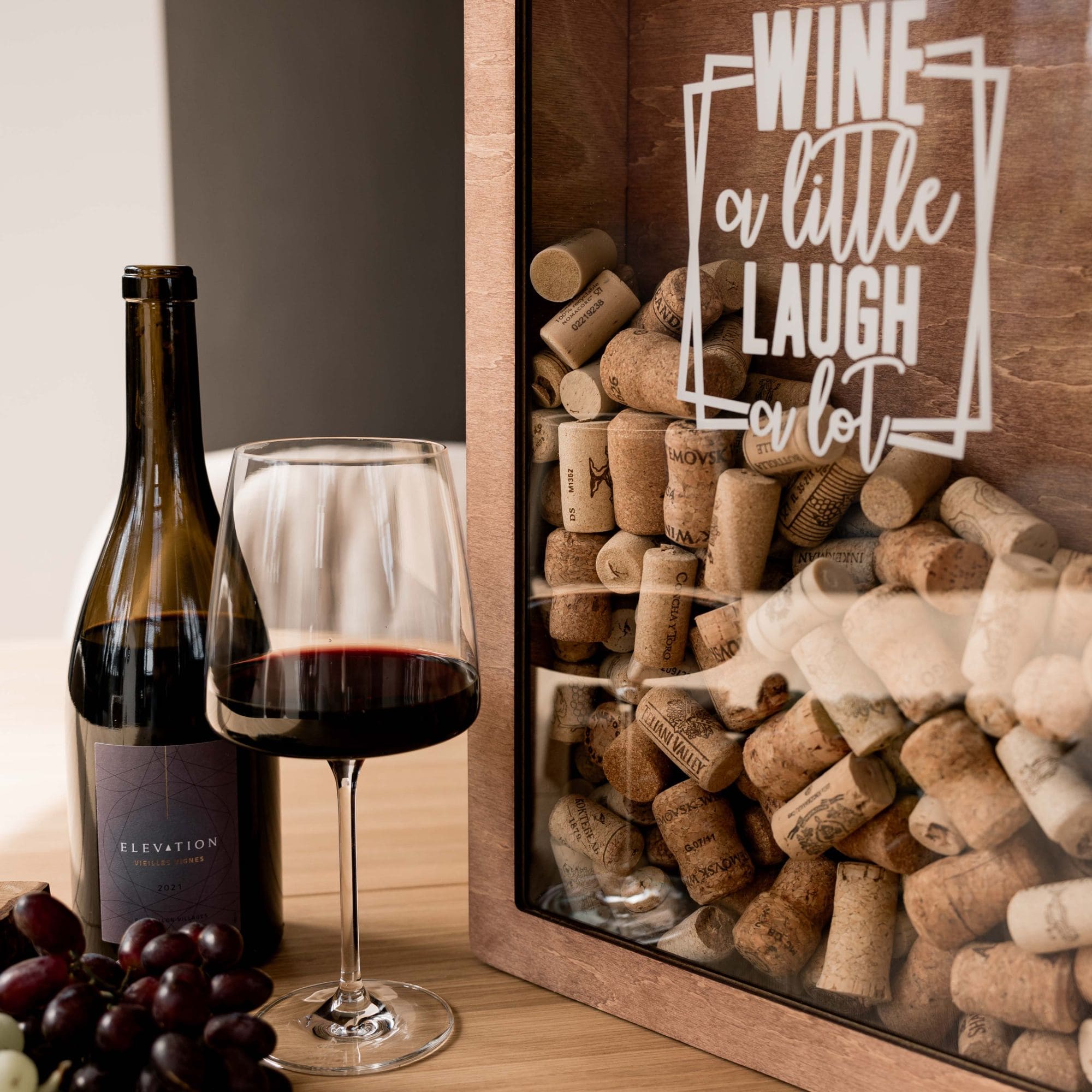 Wine Cork Box – Wine a Little, Laugh a Lot - SJB-DIAMOND ELITES