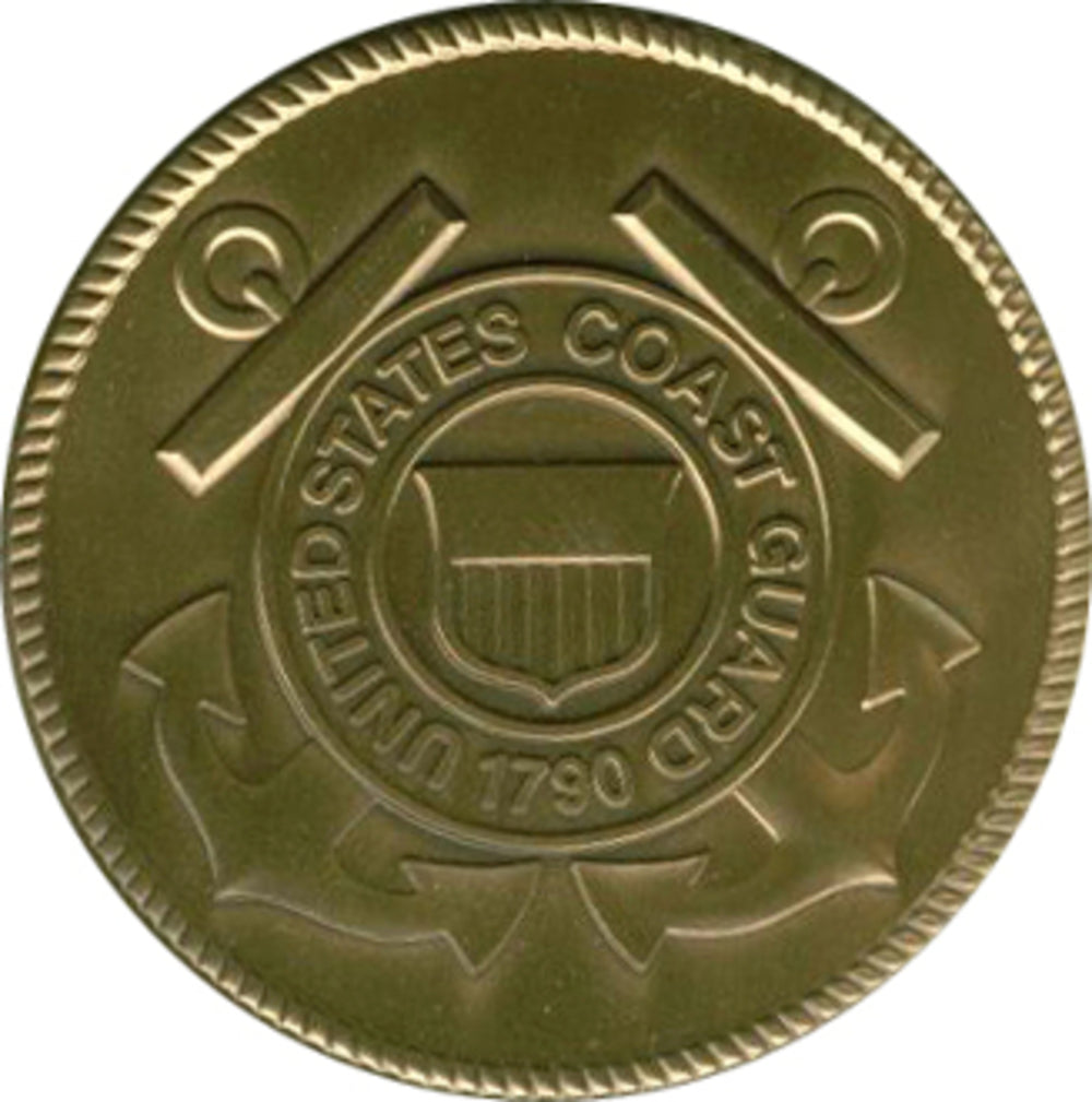 Coast Guard Service Medallion, Brass Coast Guard Medallion The Military Gift Store