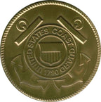 Coast Guard Service Medallion, Brass Coast Guard Medallion The Military Gift Store