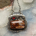 Crazy Lace Agate On 925 Silver Pendant - SJB-DIAMOND ELITES