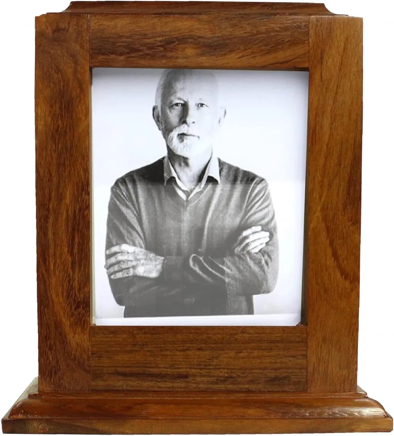 Portrait Urn  with Photo  Total Size 7"x7"x8" The Military Gift Store