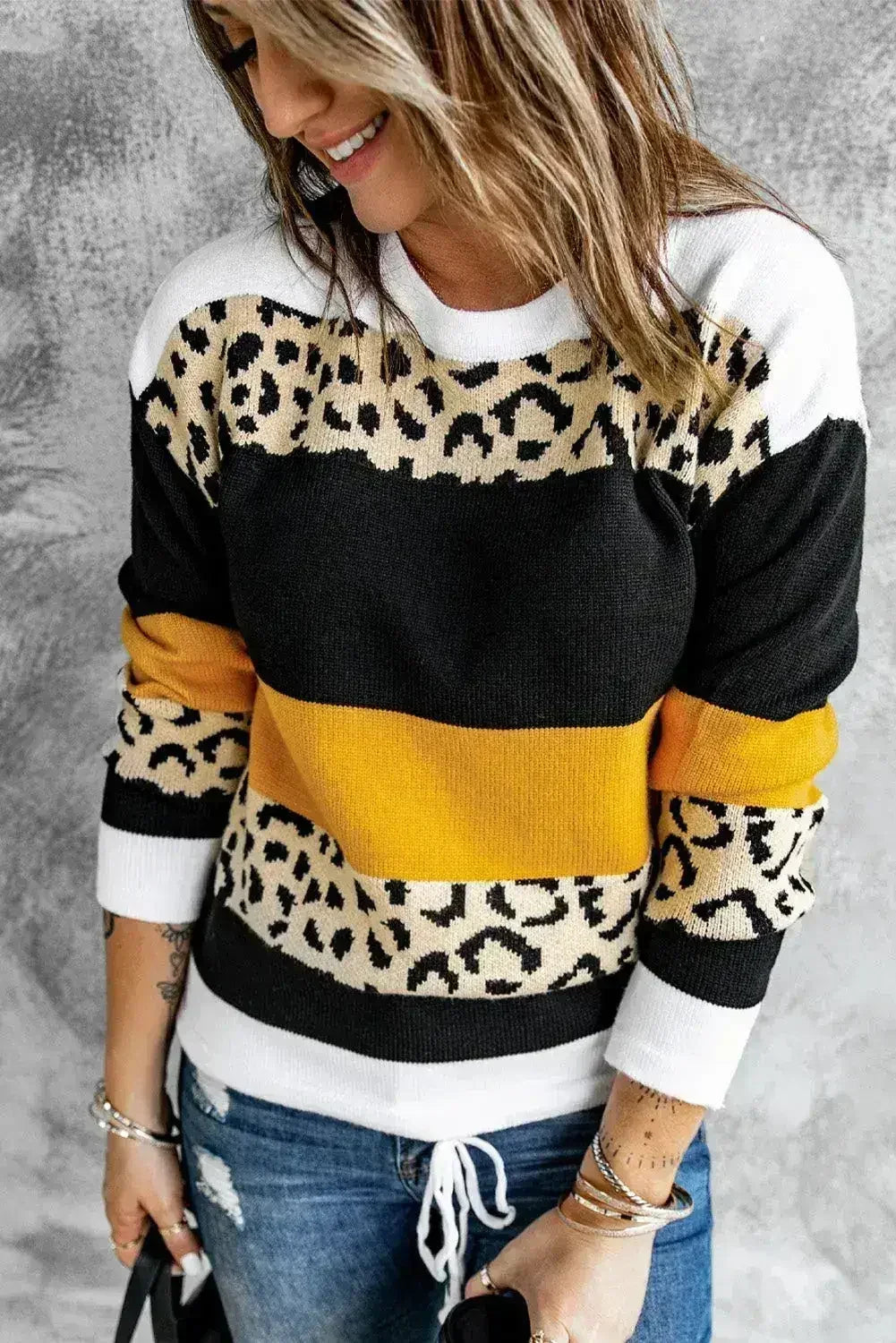 New Leopard Pullover Sweater - SJB-DIAMOND ELITES