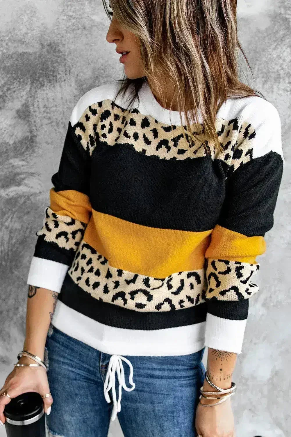New Leopard Pullover Sweater - SJB-DIAMOND ELITES