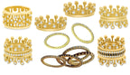Crown Ring: Fullest Diamond Double Stack Set of Two: 18K Gold