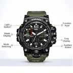 SMAEL Brand Men Sports Watches Dual Display