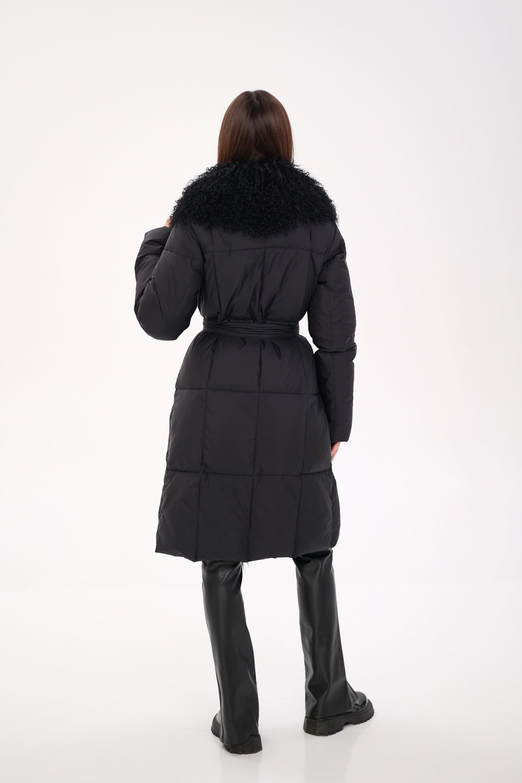 Genuine Lama Fur Premium Down Coat - SJB-DIAMOND ELITES