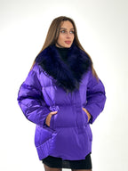 Genuine Silver Fox Premium Down Fill Coat - SJB-DIAMOND ELITES