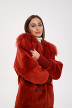 Genuine Lama Fur Peruvian Wool Coat - SJB-DIAMOND ELITES