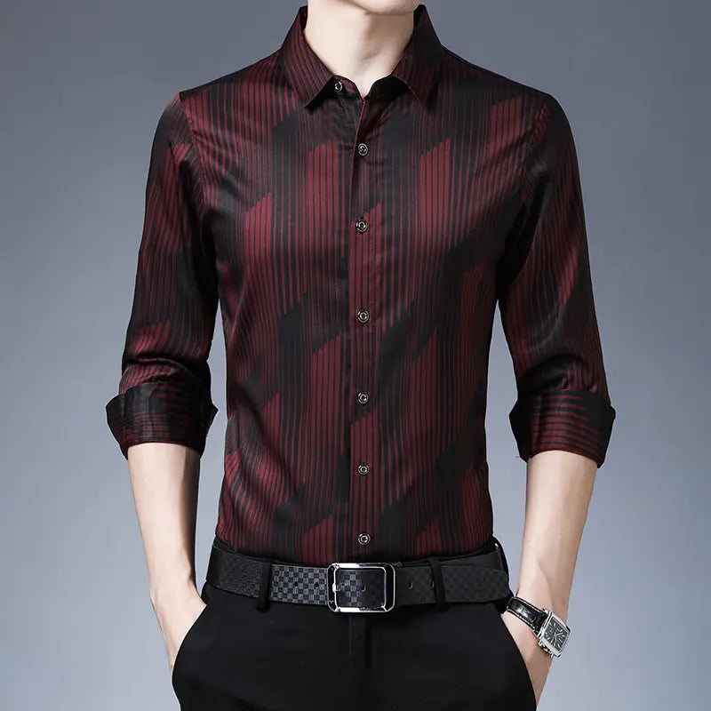 Men's Long Sleeve Thin Shirts for Middle Aged & Elderly Lootquake LLC