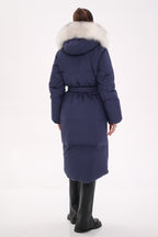Genuine Silver Fox Down Fill Coat - SJB-DIAMOND ELITES