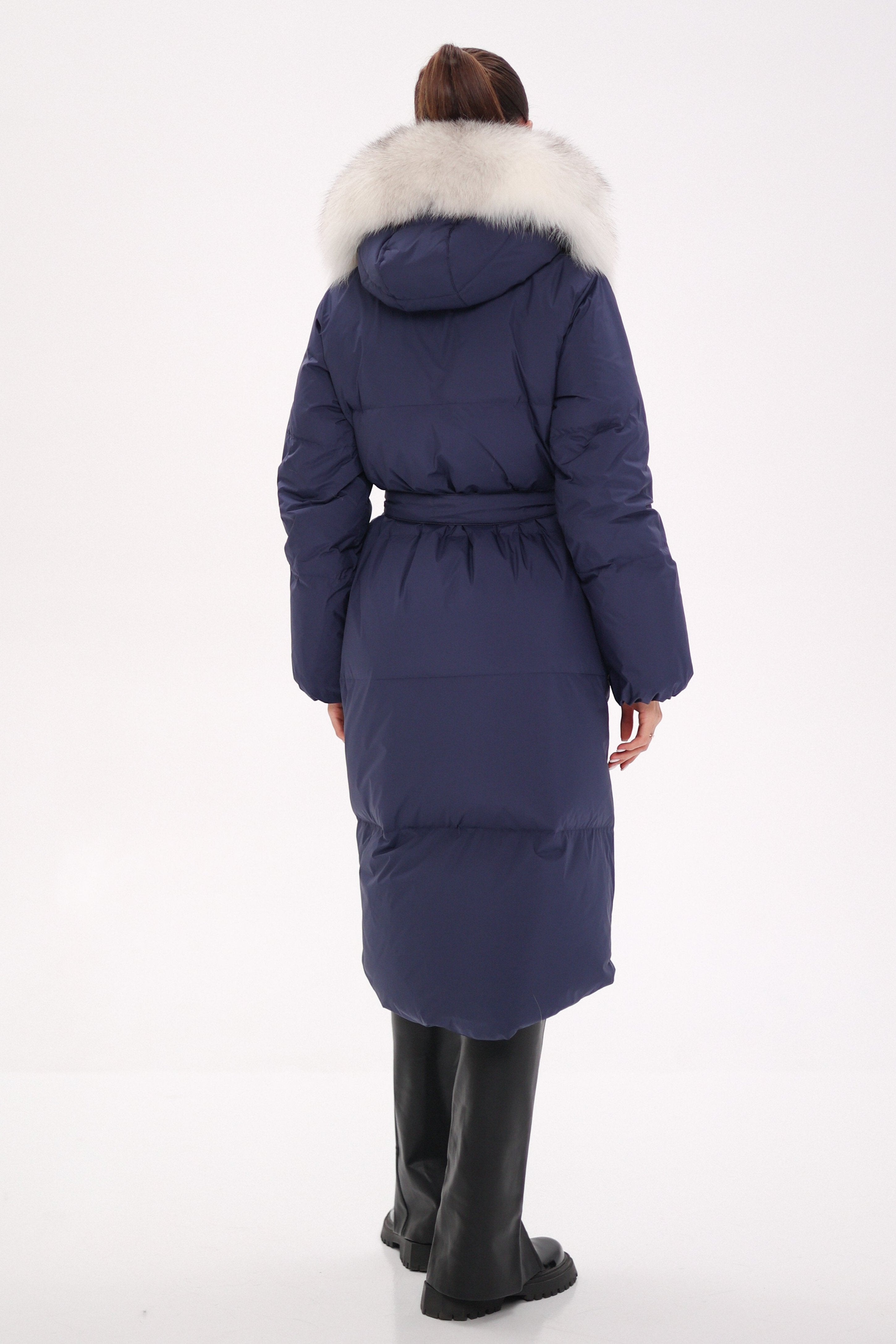 Genuine Silver Fox Down Fill Coat - SJB-DIAMOND ELITES