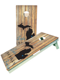 Customize your lake name in Michigan Cornhole Boards blastcornhole