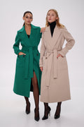 Eliza Classic Cashmere Wool Blend Overcoat in Nude - SJB-DIAMOND ELITES