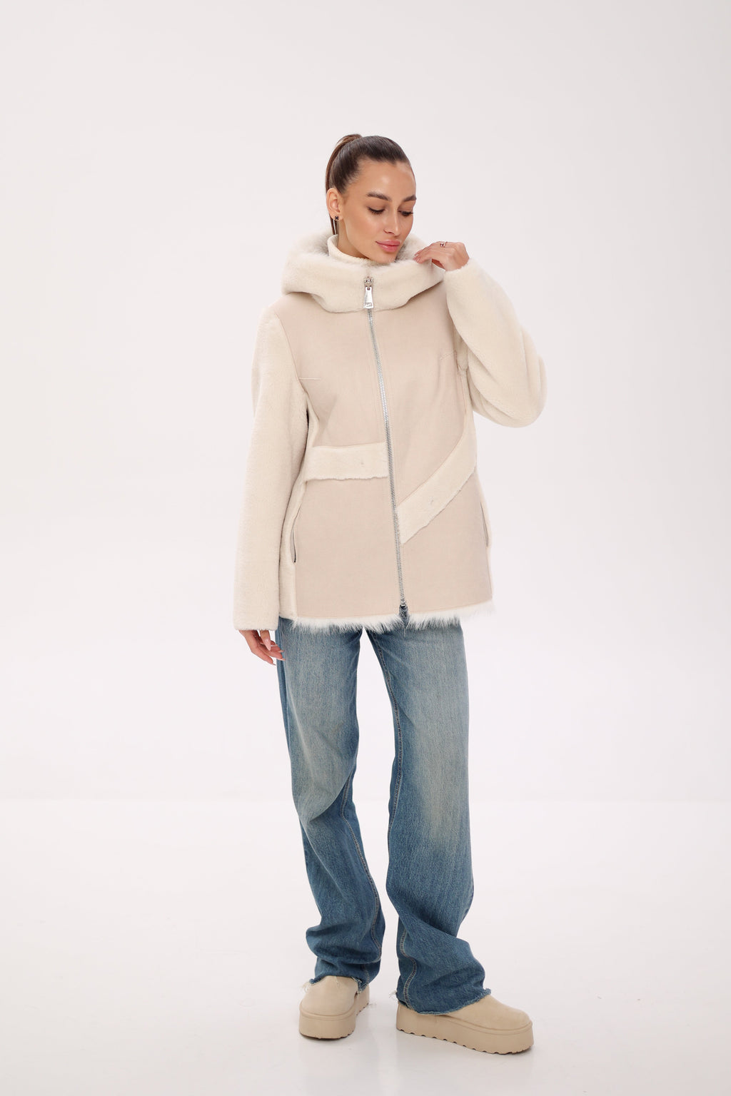 ⇆ Reversible Hooded Wool Blend Jacket - SJB-DIAMOND ELITES