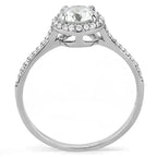 DA022 – High Polished Stainless Steel Ring with AAA CZ Ston