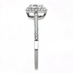 DA022 – High Polished Stainless Steel Ring with AAA CZ Ston