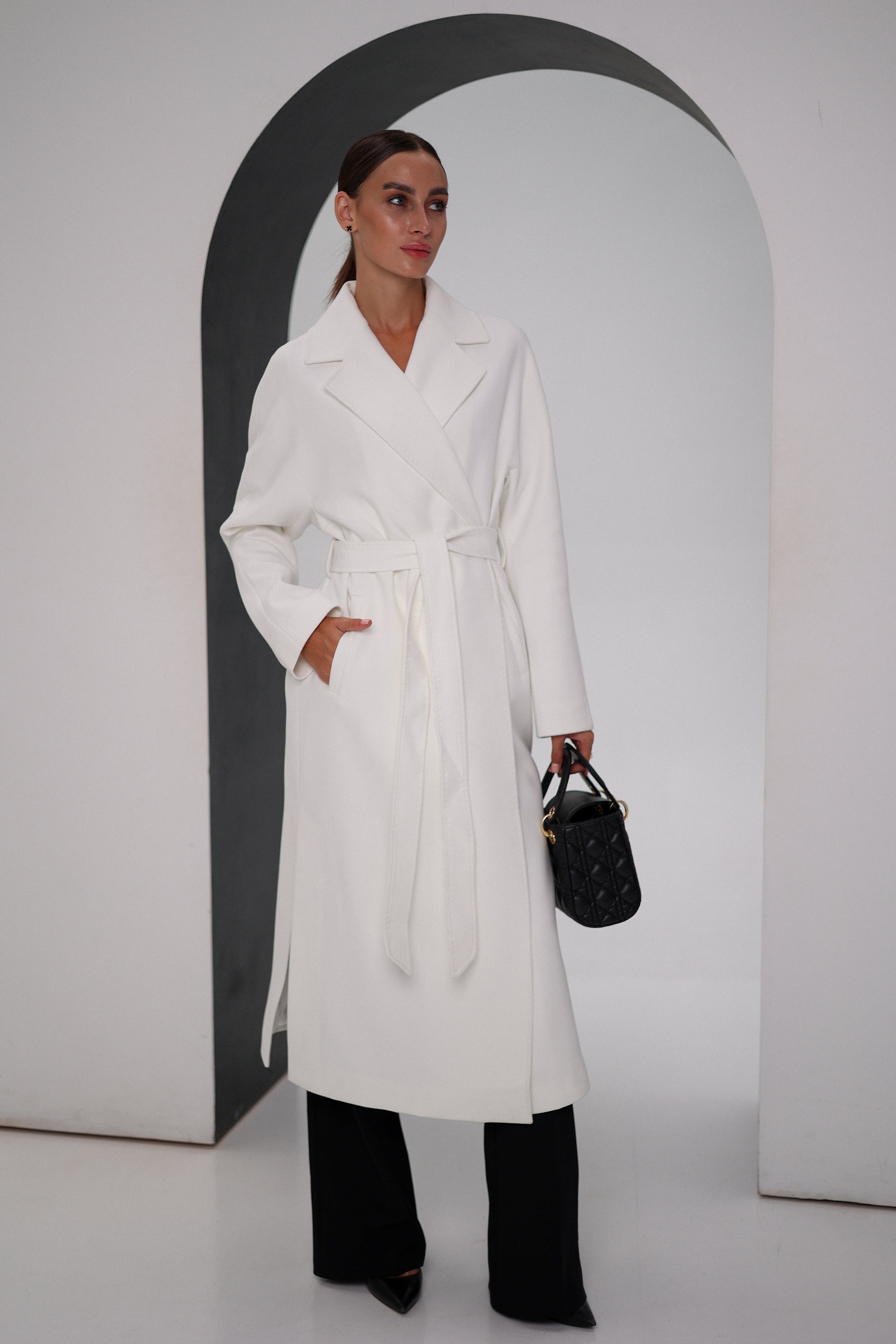 Pre-Order. Re-Stock Ships February 2026. Cambridge Comfort Wraparound Wool Cashmere Coat - SJB-DIAMOND ELITES