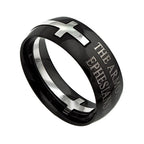Black Square Double Cross Ring KingdomWear