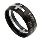 Black Square Double Cross Ring KingdomWear