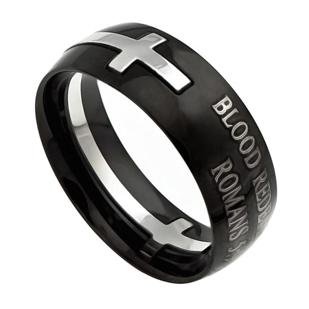 Black Square Double Cross Ring KingdomWear