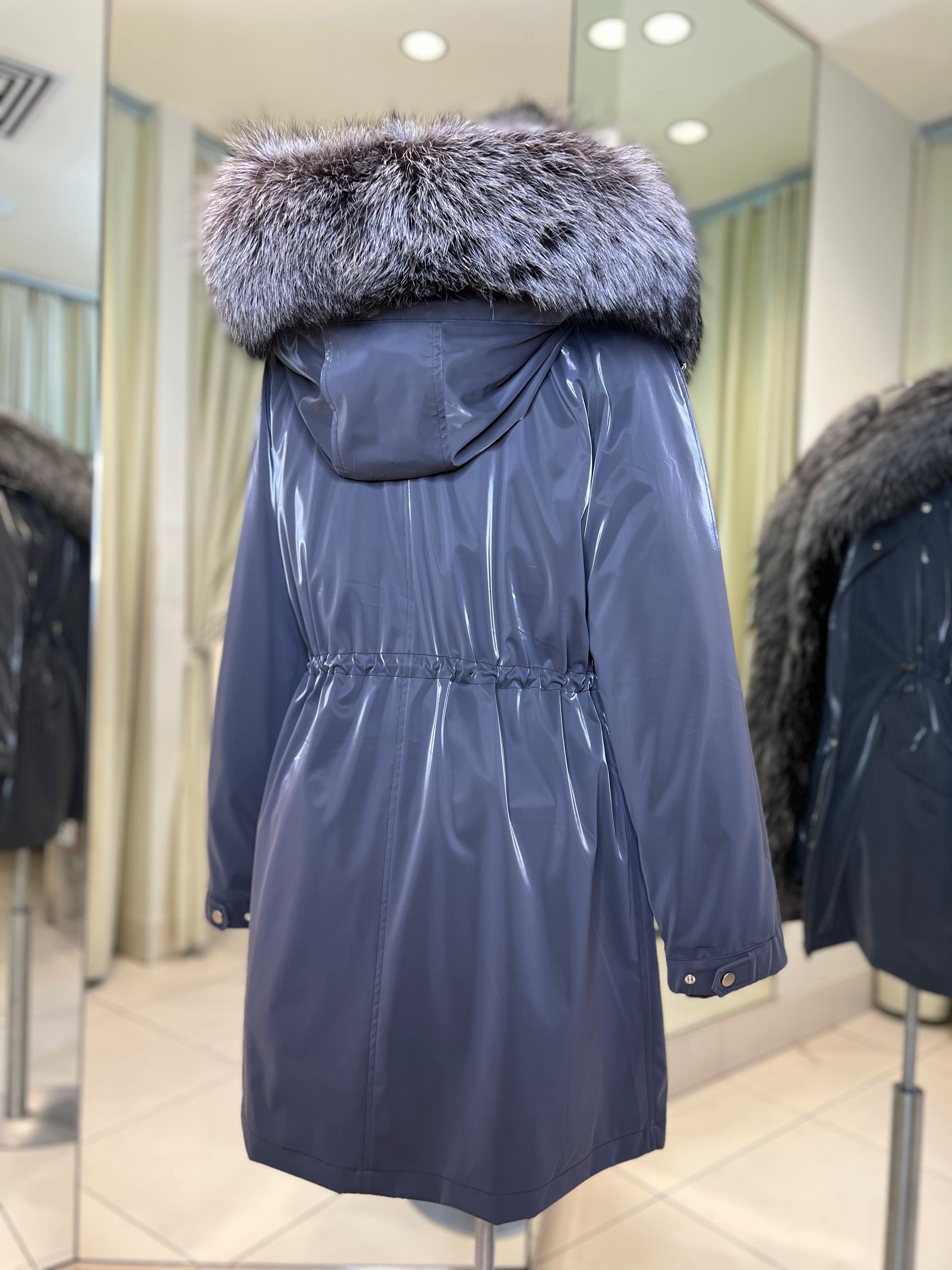 Genuine Silver Fox Fully Lined Hood Rabbit Insulated Parka Alaska® Outerwear Company