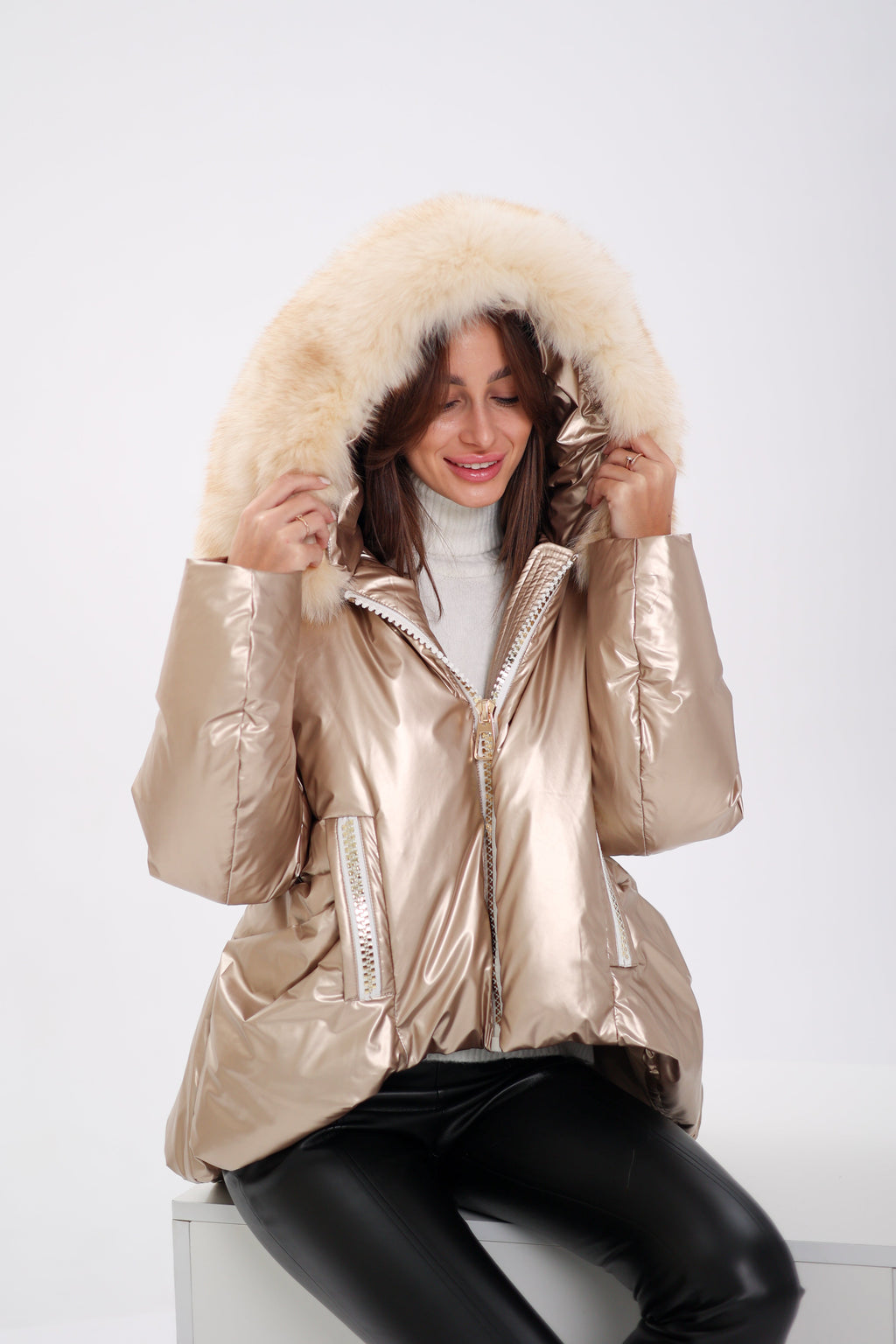 Genuine Polar Fox Down Fill Jacket - SJB-DIAMOND ELITES