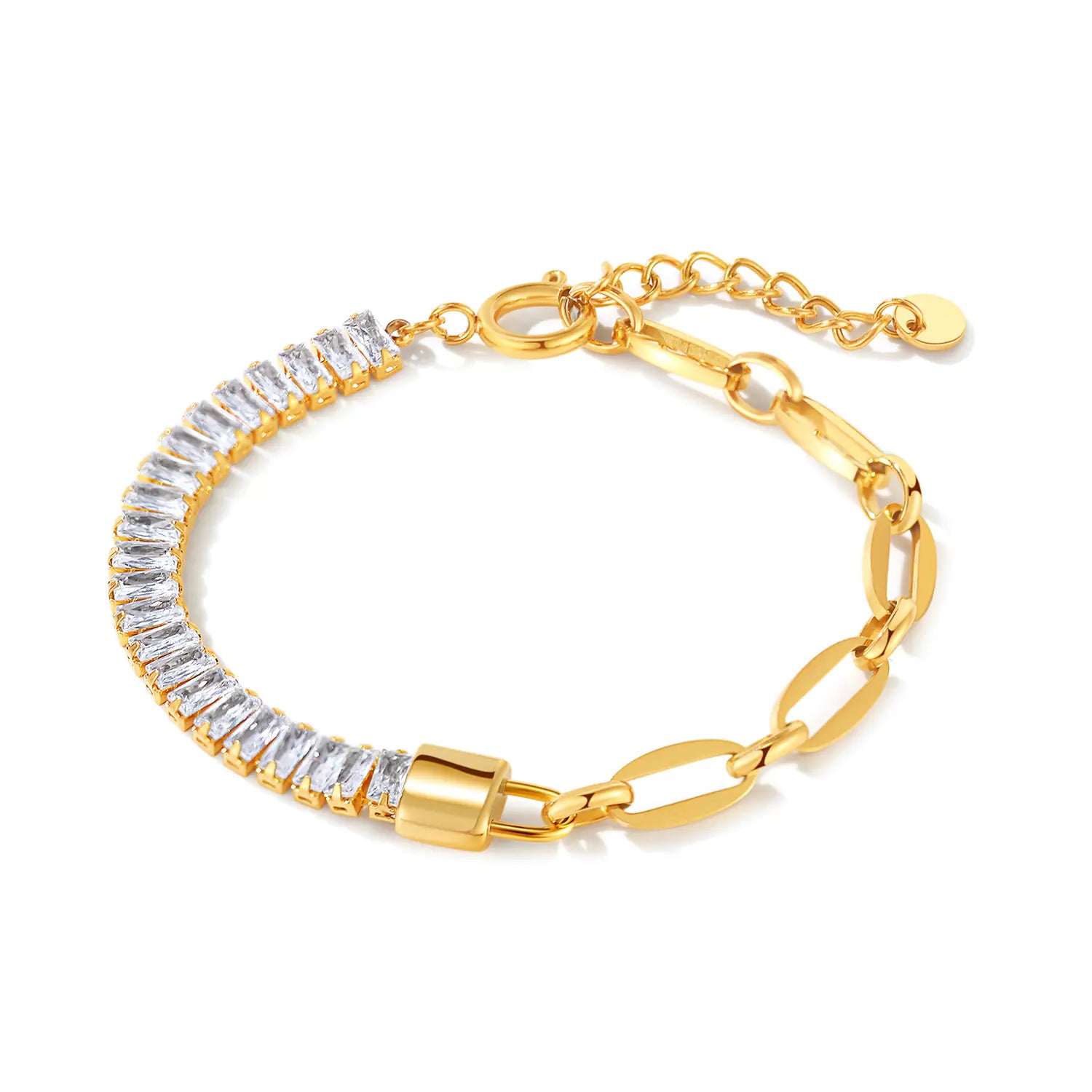 Personalized Thick Titanium Steel Small Lock Bracelet Pi-Mart