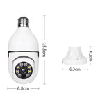 360° 1080P IP E27 Light Bulb Camera Wi-Fi IR Night Smart Home Wireless Security Pi-Mart