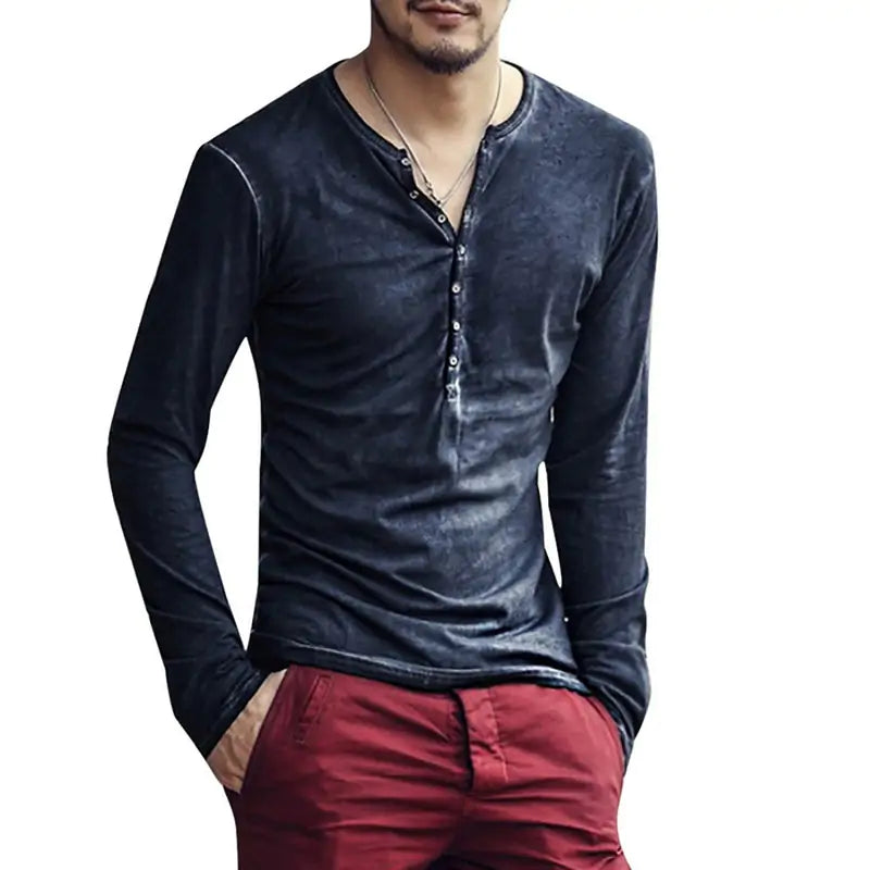 Tee Shirt V-Neck Long Sleeve Pi-Mart