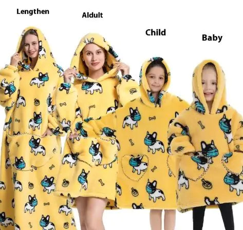 Lazy Blanket Hoodie Family Party Gift Pi-Mart
