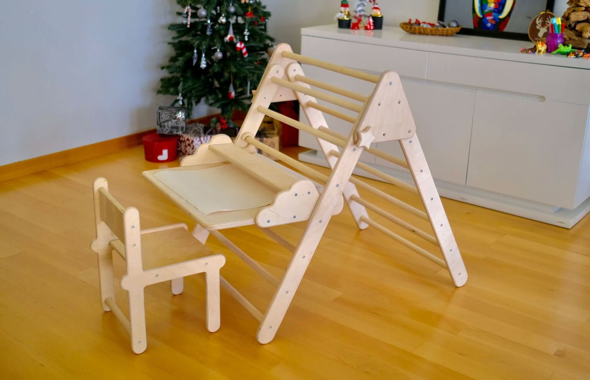 Versatile Montessori Climbing Set with Folding Table and Chair Lootquake LLC
