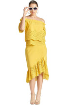 Marigold Daisy Top - Double layer off the shoulder cotton eyelet top - SJB-DIAMOND ELITES