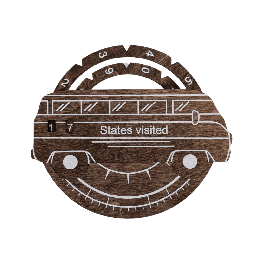 Travel Tracker 3D Wooden USA Map – Dark Walnut - SJB-DIAMOND ELITES