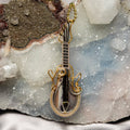 Dendritic Agate "Guitar" Wire Wrap Crystal Pendant - SJB-DIAMOND ELITES