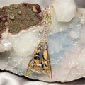 Dendritic Agate "Guitar" Wire Wrap Crystal Pendant - SJB-DIAMOND ELITES