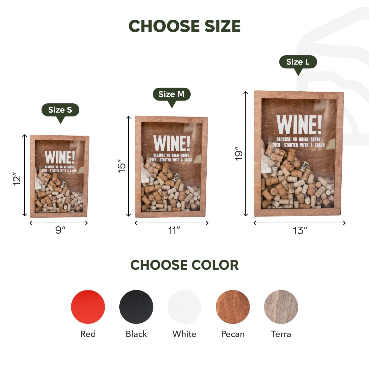 Wine Cork Box – Wine Because No Great Story Started with a Salad - SJB-DIAMOND ELITES