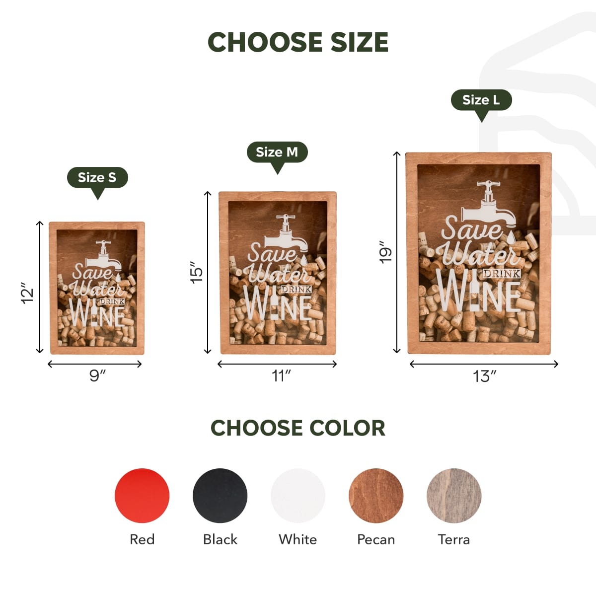 Wine Cork Box – Save Water, Drink Wine - SJB-DIAMOND ELITES