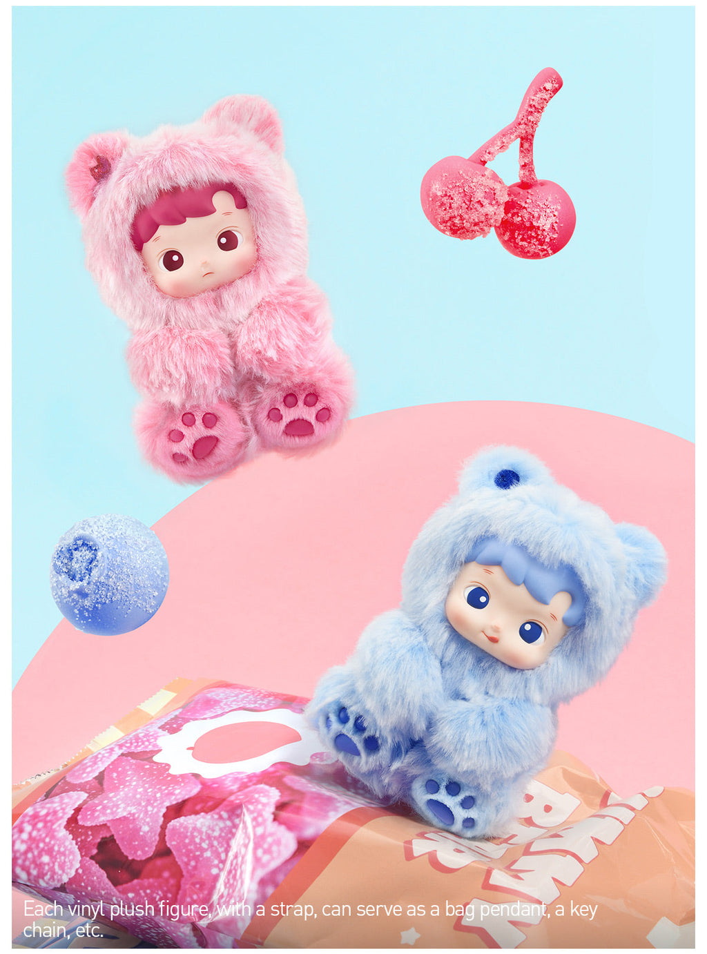 Hacipupu Gummy Bear Series - Vinyl Plush Pendant Labubu Loot