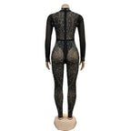 Sheer MeshSee Through Jumpsuit Pi-Mart