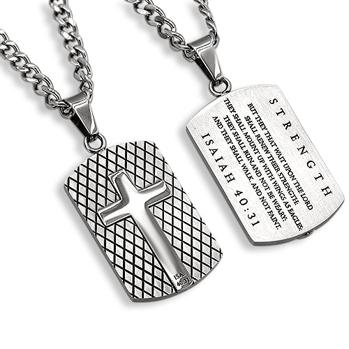 Diamond Back Shield Cross Necklace KingdomWear