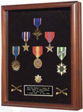 Medal Case - Wood shadow box, Shadow box to show all of your med with Personalized Engraved Plate The Military Gift Store