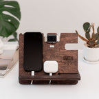 Wooden Docking Station – Personalized Gift for Him - SJB-DIAMOND ELITES