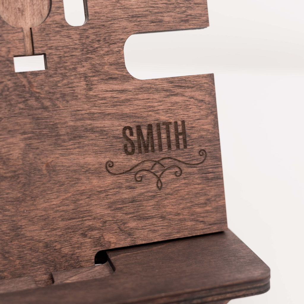 Wooden Docking Station – Personalized Gift for Him - SJB-DIAMOND ELITES
