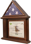 Flag Display Case with Certificate & Document Holder Frame. The Military Gift Store