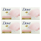 Dove, Beauty Bar Soap with Deep Moisture, Pink, 4 Bars, 3.75 oz