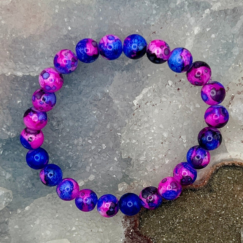 Dragon Veined Dyed Agate Bracelet - SJB-DIAMOND ELITES