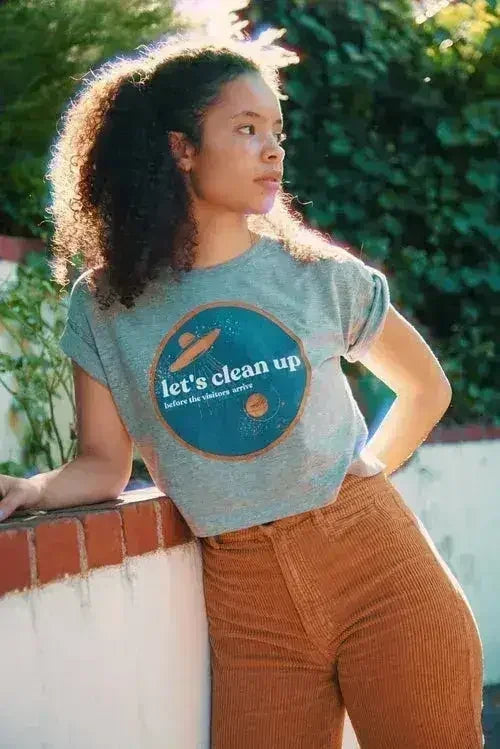 Let's Clean Up Badge Crop Top - SJB-DIAMOND ELITES